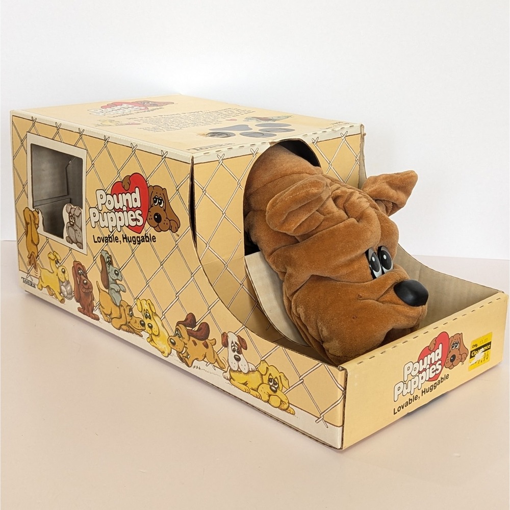 Vintage 1985 Tonka Pound Puppies 7805 Brown Plush Puppy Rumppleskins NEW in Box